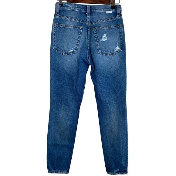 Boyish Billy Jeans Women's 26 Blue Button Fly Distressed Ankle Recycled Cotton‎ - Picture 4 of 14